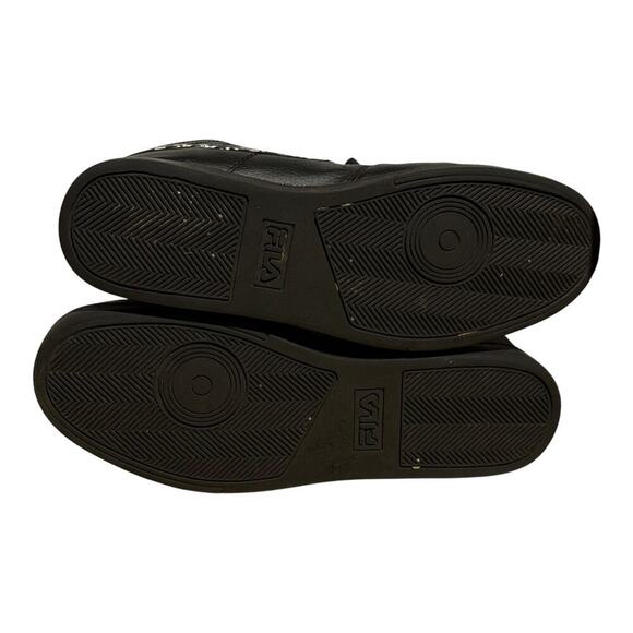 Fila F13 Strap High Top Sneakers Black White Logo Men's Size 9.5 Retro Athletic - Picture 8 of 8